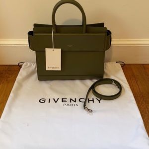 givenchy small khaki green horizon bag